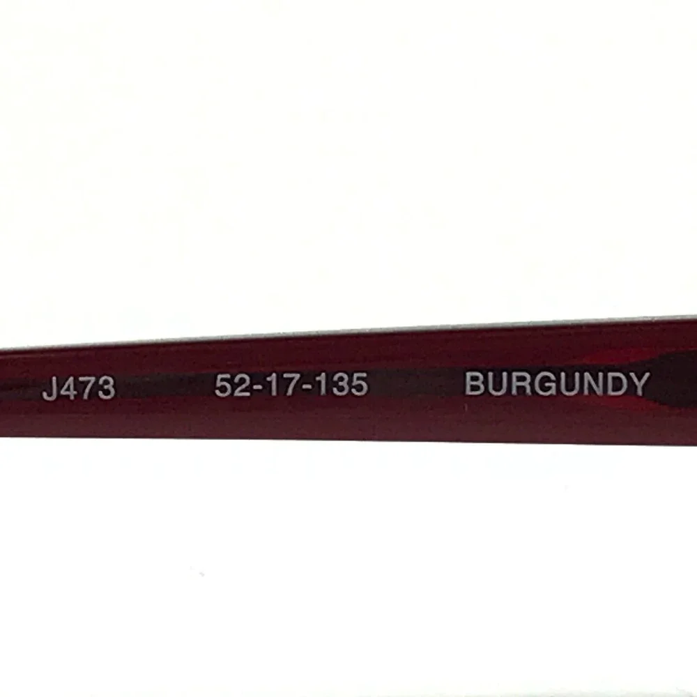 Jones New York Eyeglasses Frames J473 BURGUNDY Red Round Full Rim 52-17-135